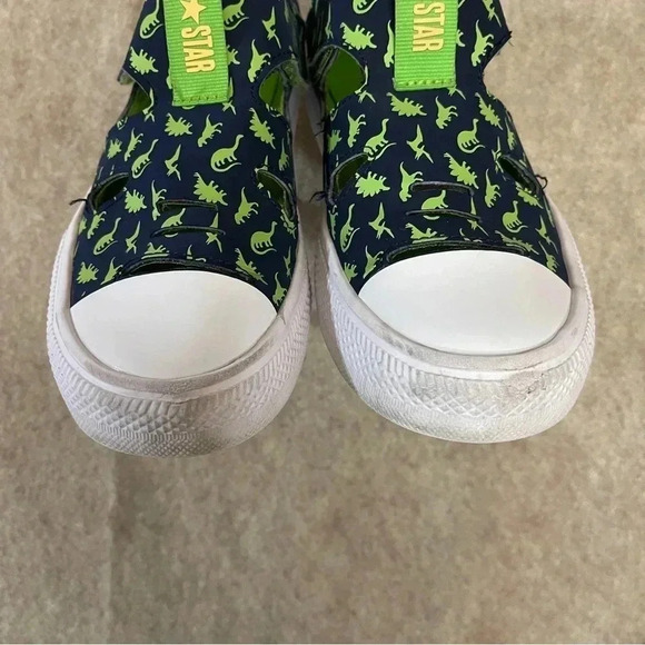 Converse All Star Superplay Dinoverse Green Hook and Loop Sandals Boys size 3 - Picture 4 of 13